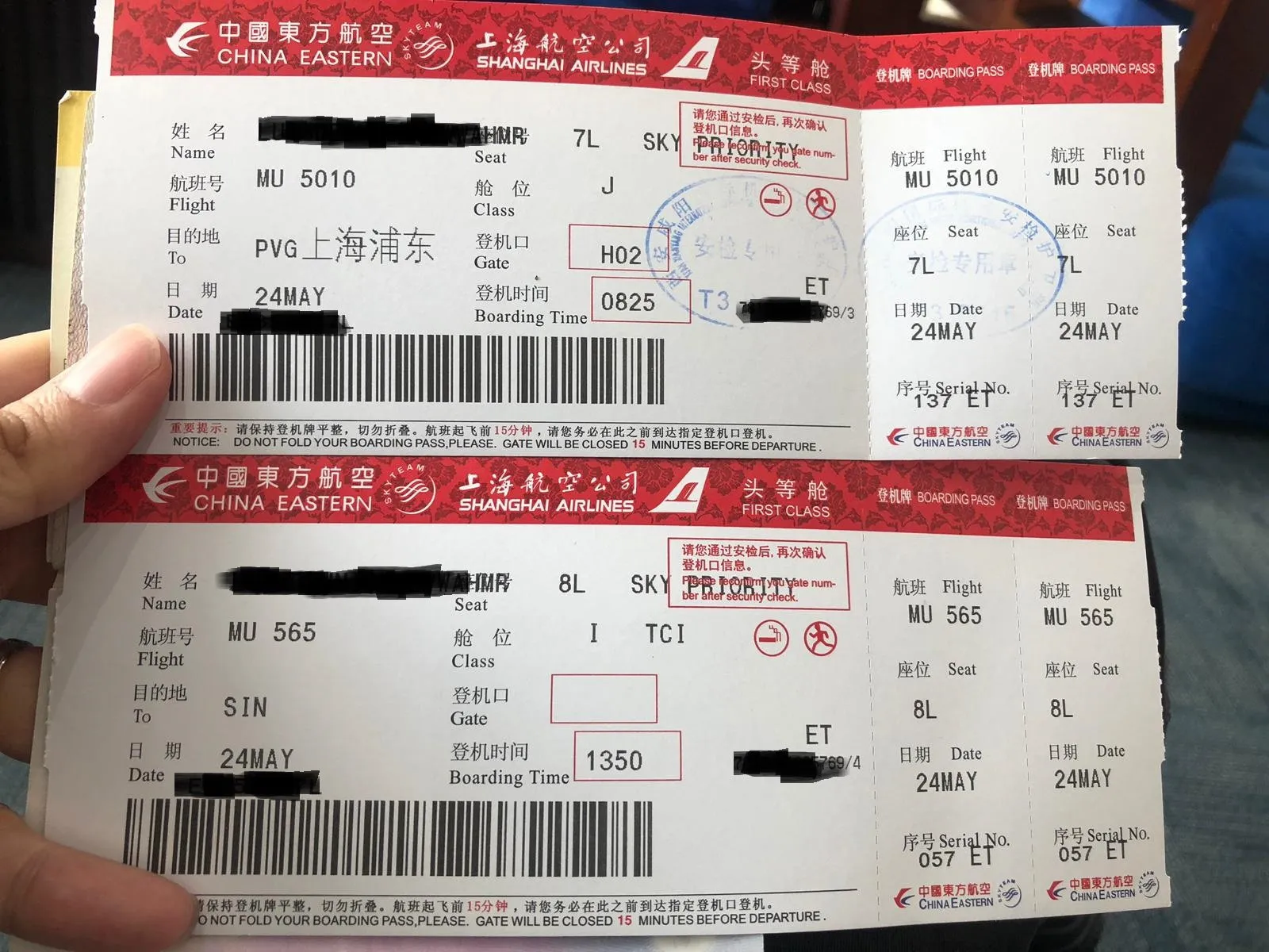 Điều kiện vé China Eastern Airlines