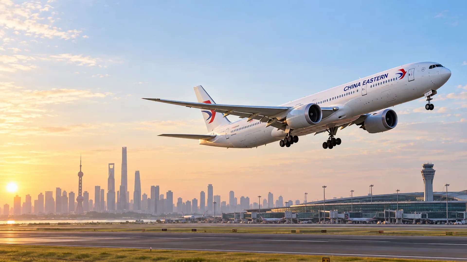Máy bay China Eastern Airlines cất cánh từ Thượng Hải