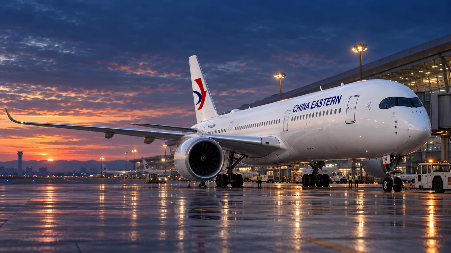 Máy bay China Eastern minh họa hành trình cần đổi ngày