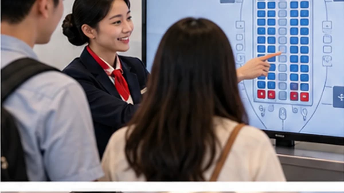 Minh họa ghế China Eastern khi đổi loại máy bay