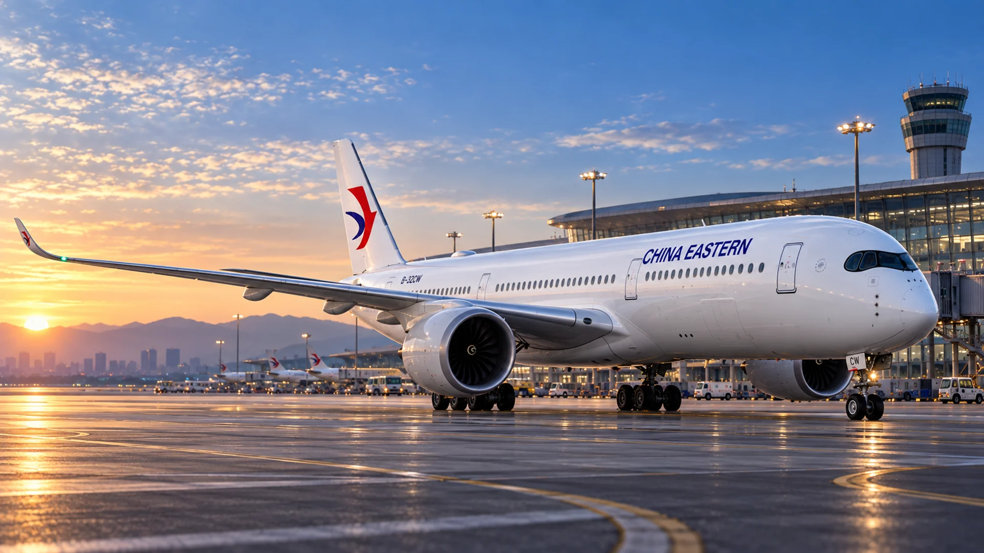 Phí đổi và chênh lệch giá vé China Eastern được kiểm tra ra sao? - máy bay mang logo và tên hãng China Eastern